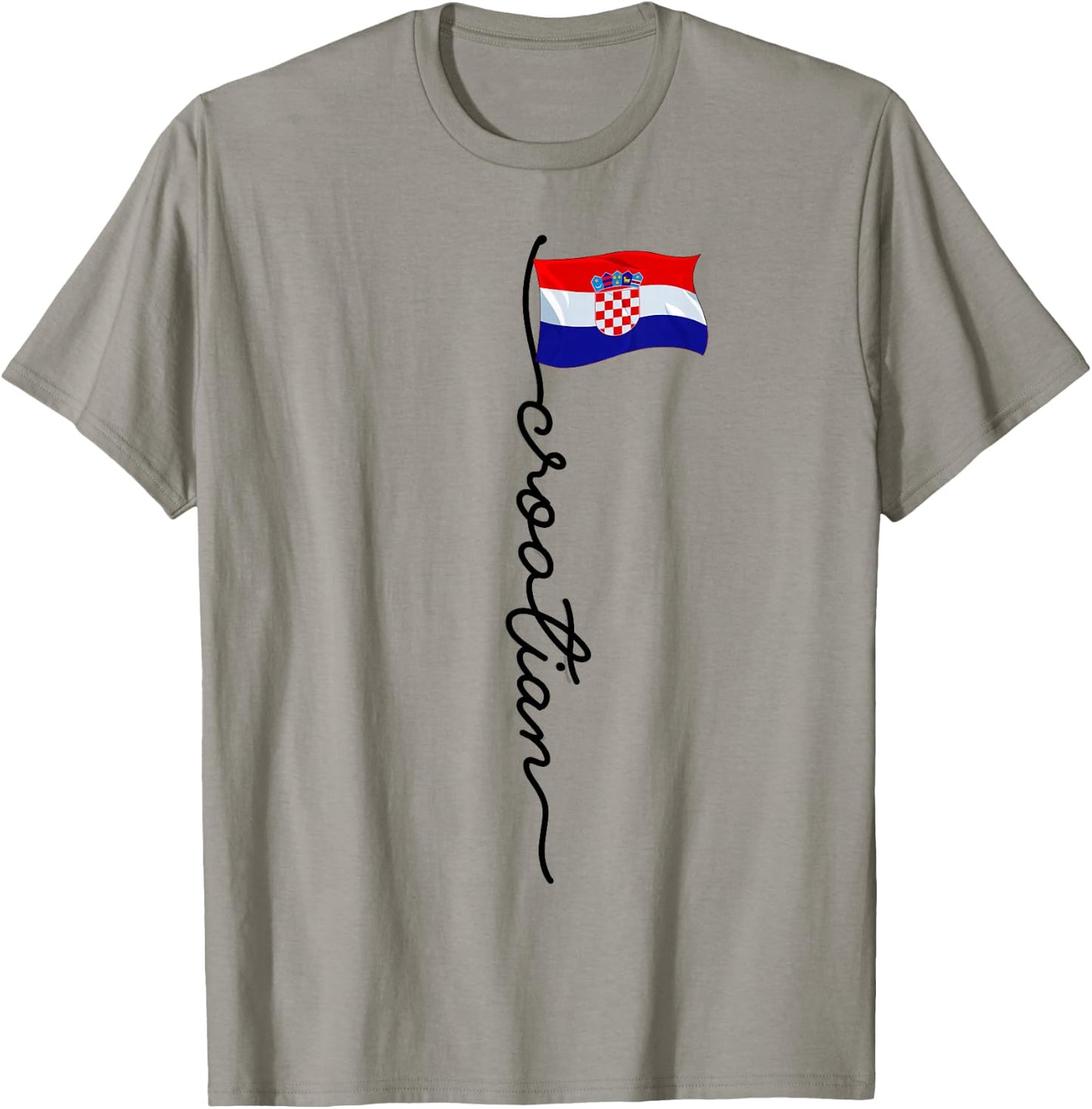 Croatia Signature Croatian , white, S T-Shirt - T-Shirt | Sand