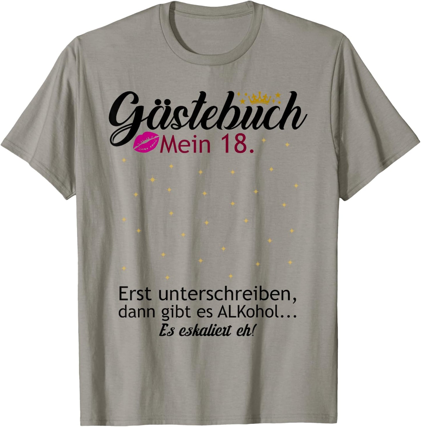 18th Birthday Guest Book Boy Girl Funny Design , White, s T-Shirt - T-Shirt | Sand