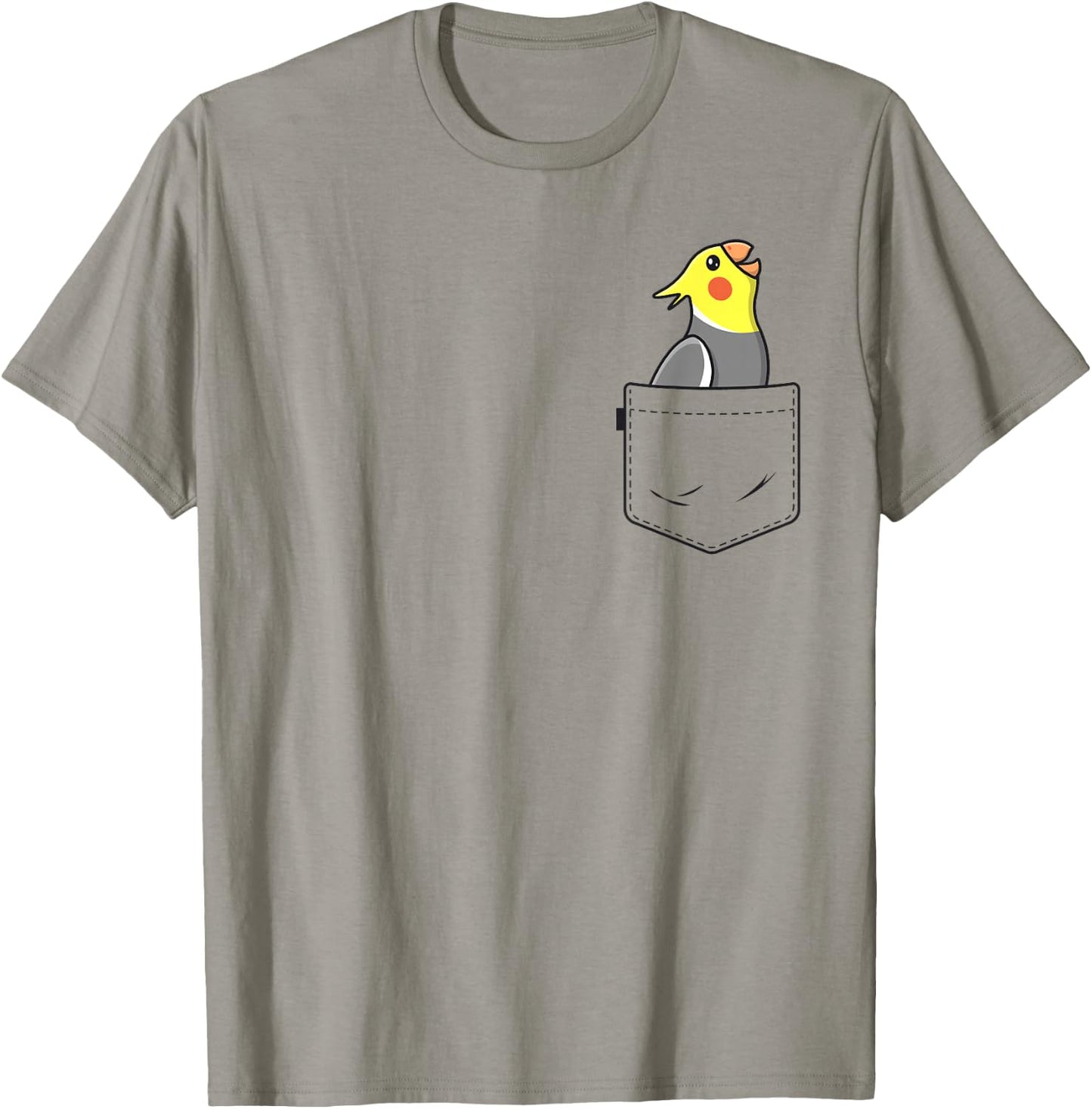 Pocket Cockatiel Women Girls Funny Bird Mom Birb Lovers T-Shirt - T-Shirt | Sand