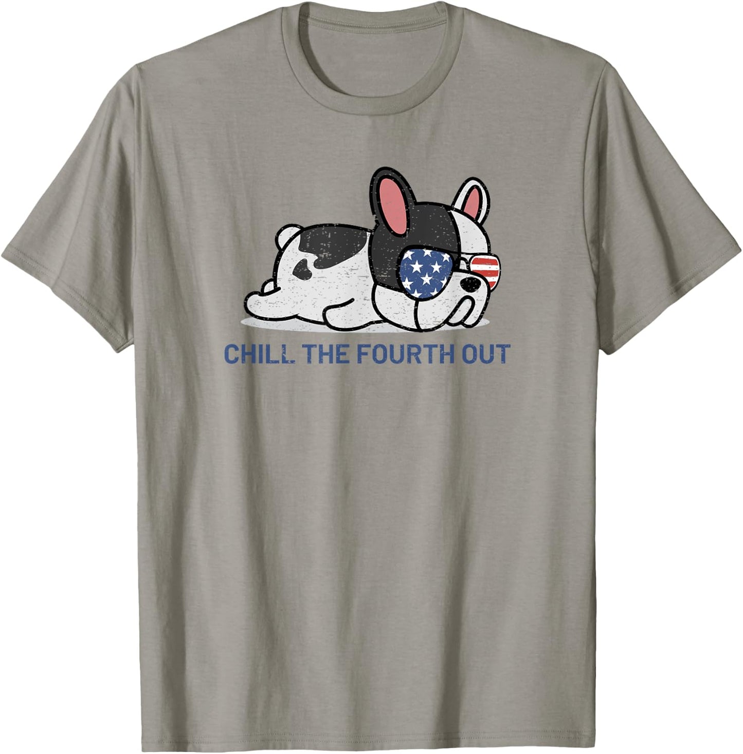 Funny 4th Of July French Bulldog Gift Frenchie Lover T-Shirt - T-Shirt | Sand