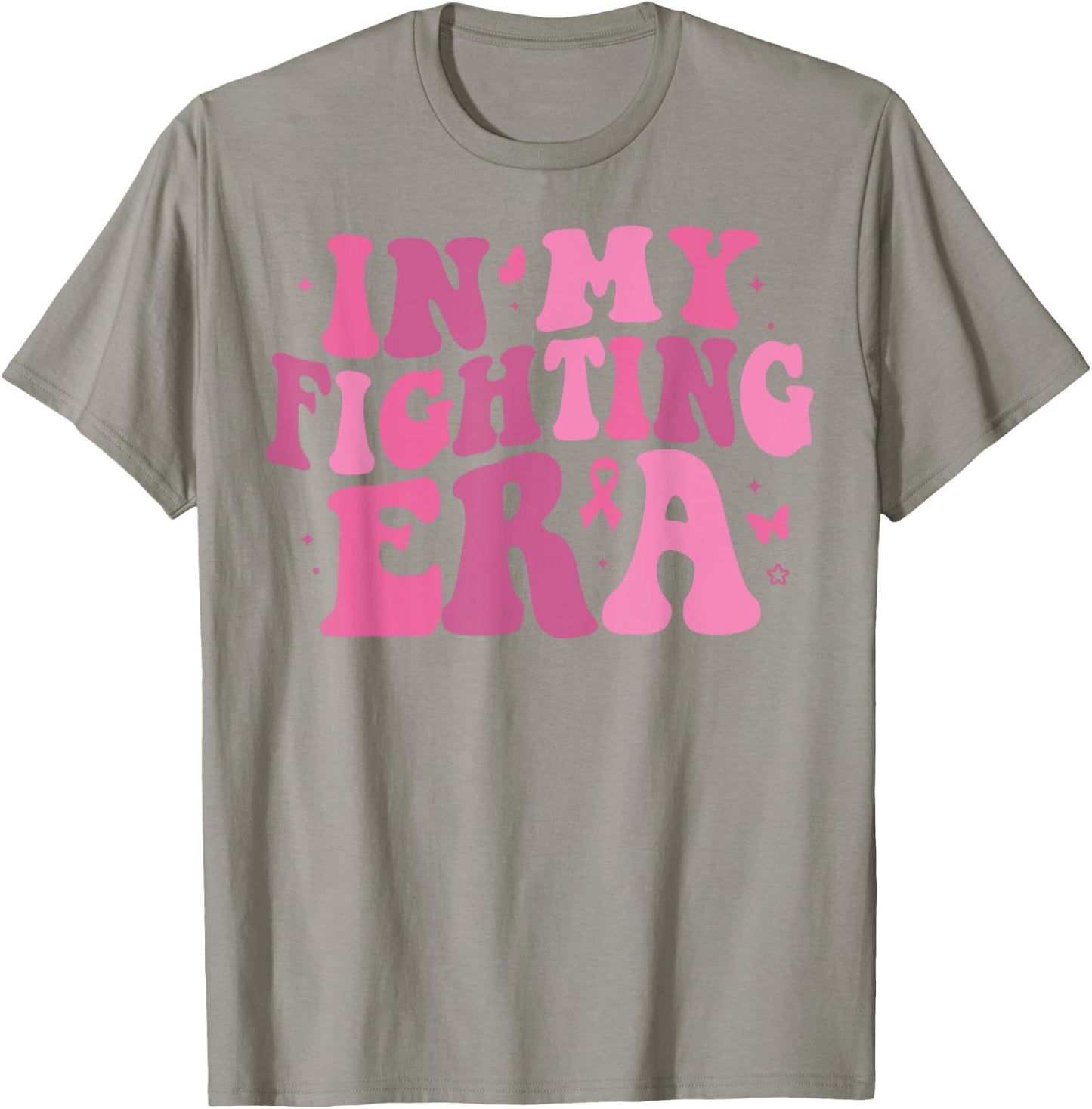 In My Fighting Era Breast Cancer Awareness Support Squad T-Shirt - T-Shirt | Sand