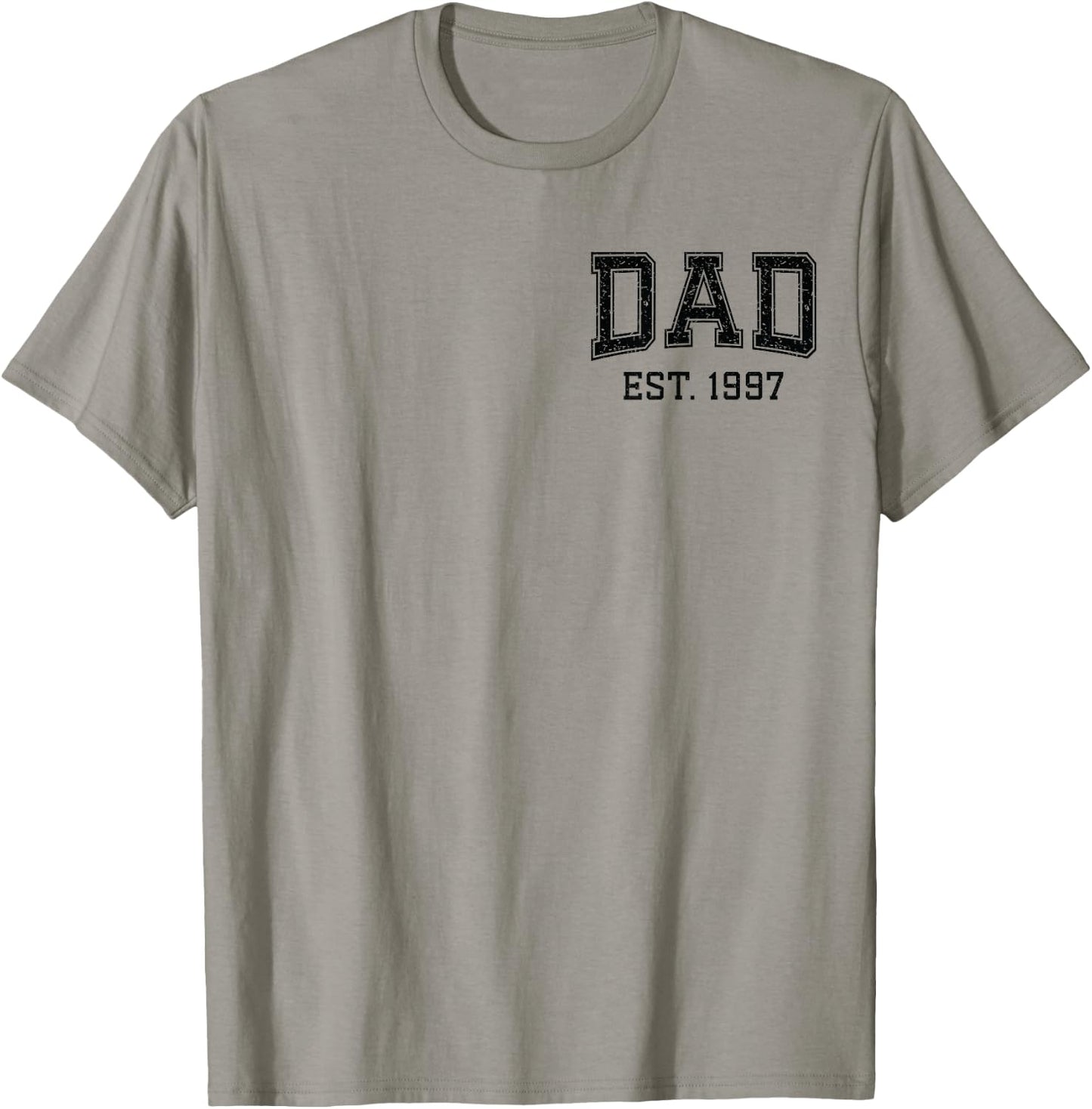 Dad Est 1997 Custom Dad Personalized Husband Father Grandpa T-Shirt - T-Shirt | Sand