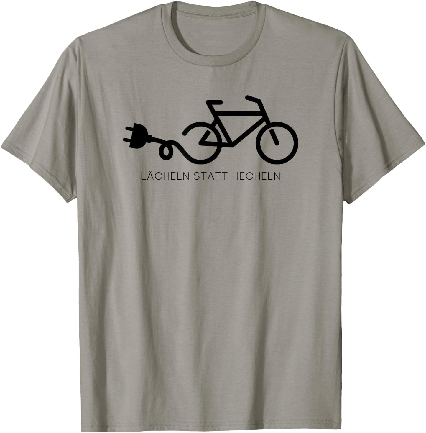 Lächeln statt hecheln Motiv für Radfahrer, E-Biker, EMTB T-Shirt - T-Shirt | Sand