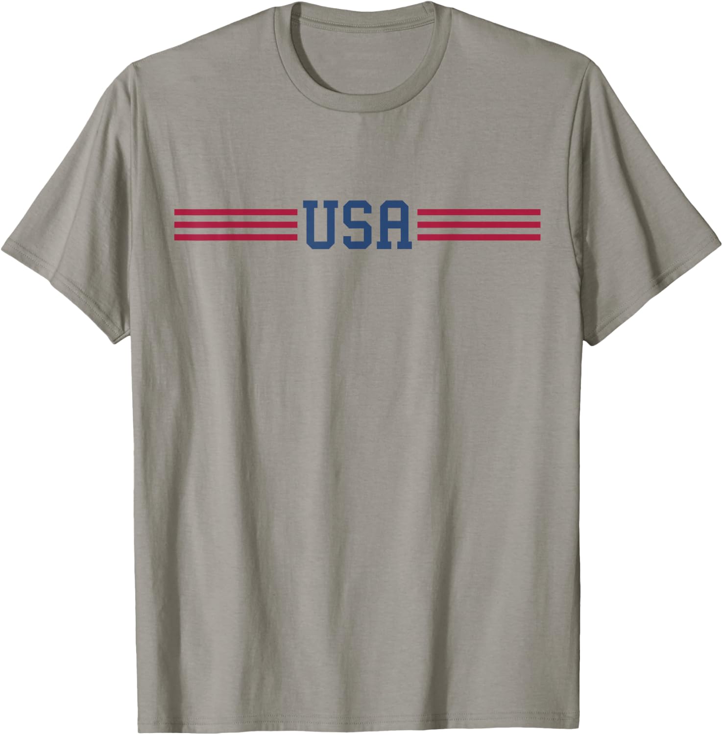 USA Women Men Patriotic American White 4th of July T-Shirt - T-Shirt | Sand