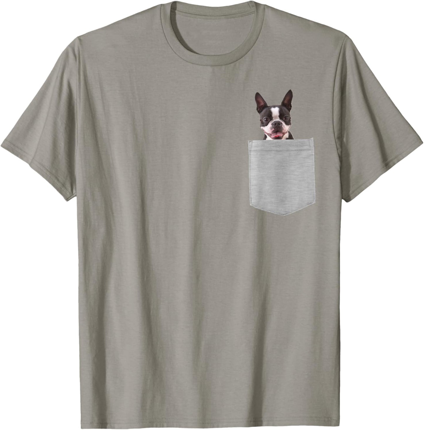 Dog in Your Pocket Boston Terrier Women Girls Kids T-Shirt - T-Shirt | Sand