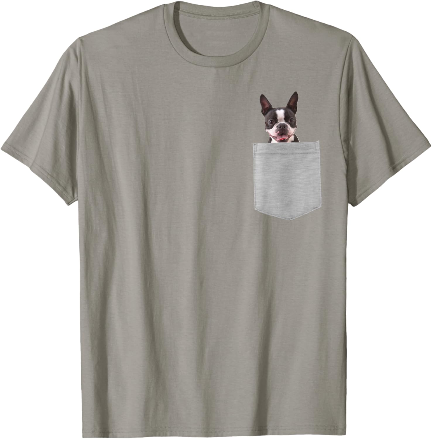 Dog in Your Pocket Boston Terrier Women Girls Kids T-Shirt - T-Shirt | Sand
