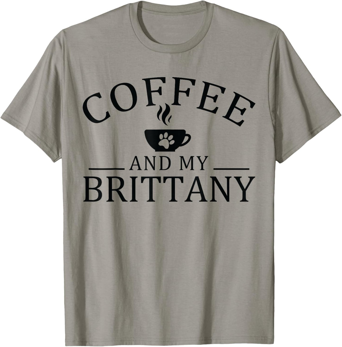 Brittany Spaniel Dog And Coffee Women T-Shirt - T-Shirt | Sand