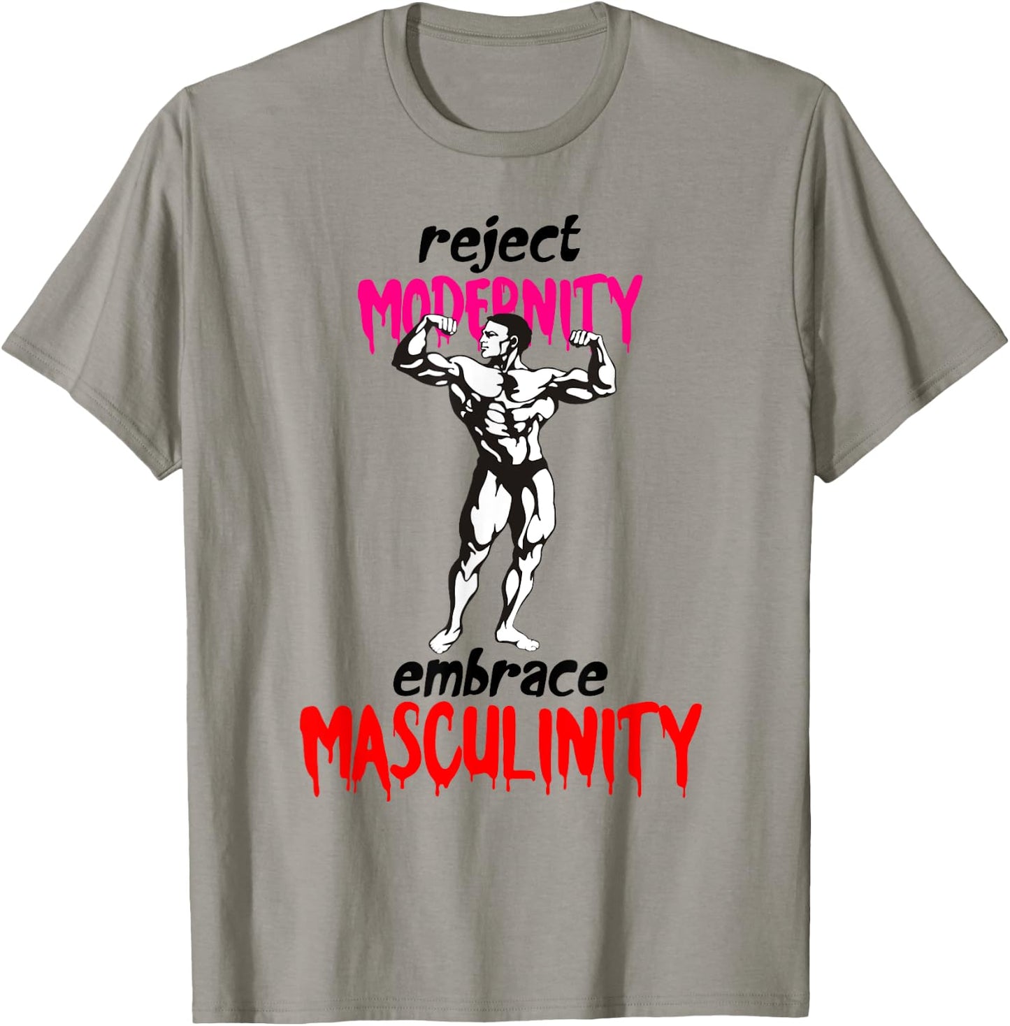 Reject Modernity Embrace Masculinity T-Shirt - T-Shirt | Sand
