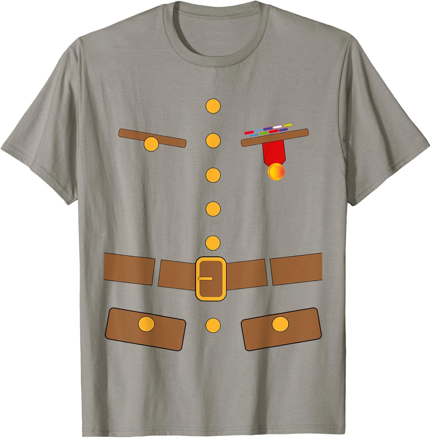 Party Theme Colonel Outfit Col Vest Color Mustard Costume T-Shirt - T-Shirt | Sand