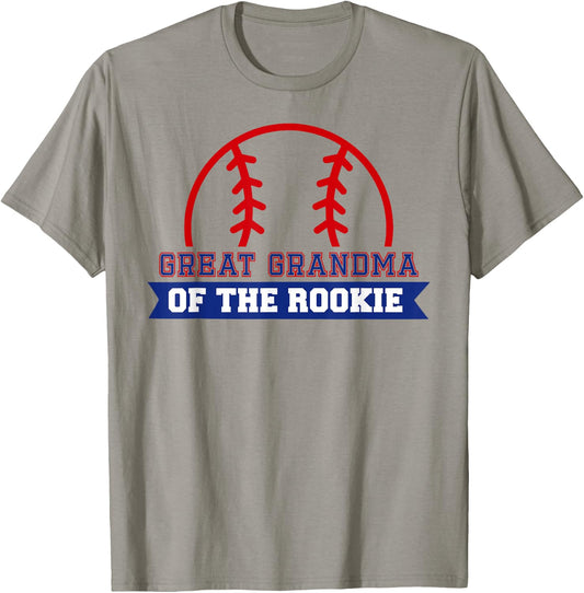 Great Grandma of Rookie 1st Birthday Baseball Theme Matching T-Shirt - T-Shirt | Sand