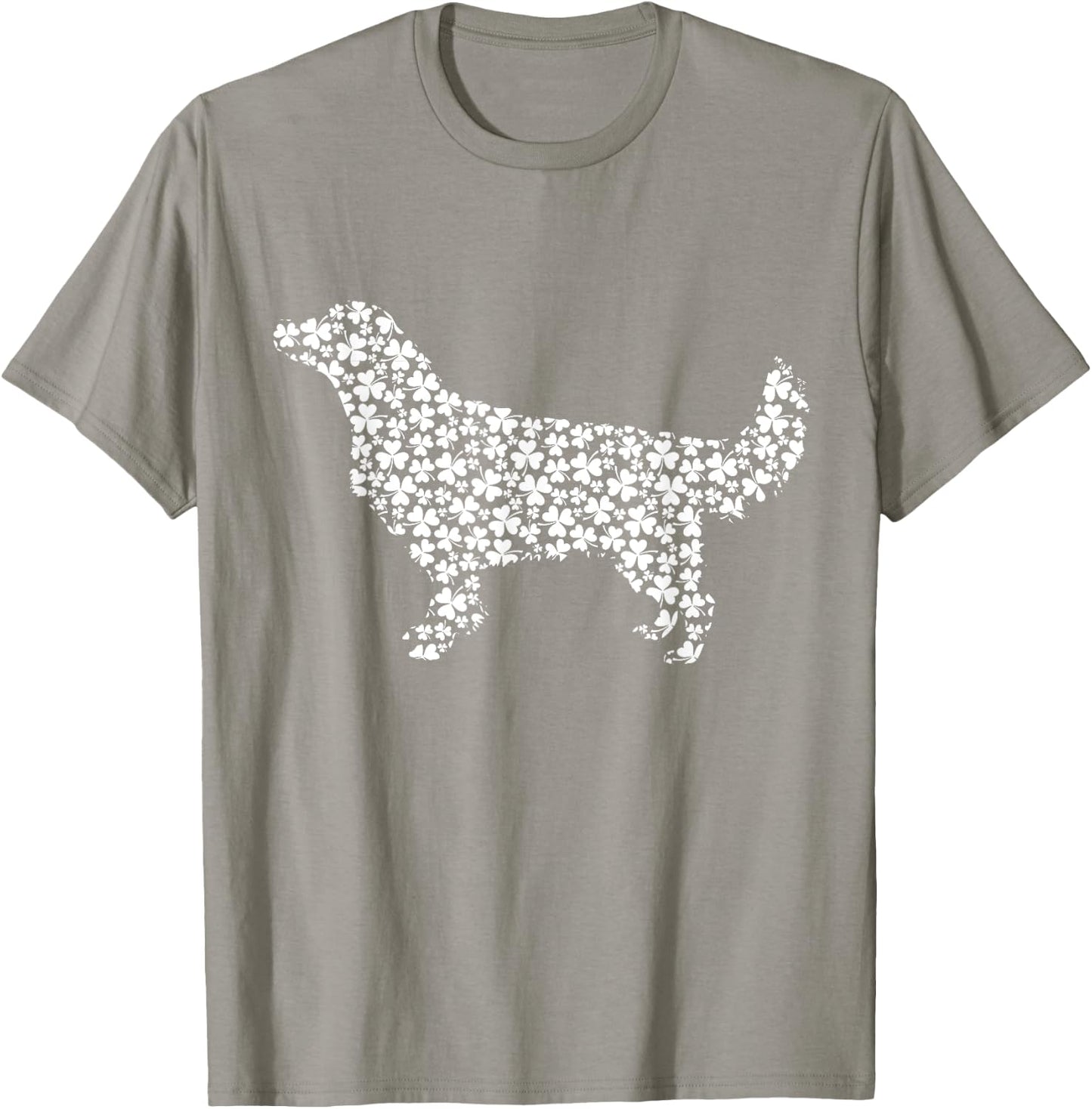Golden Retriever Dog Cute Shamrock St Patricks Day Women Kids T-Shirt - T-Shirt | Sand