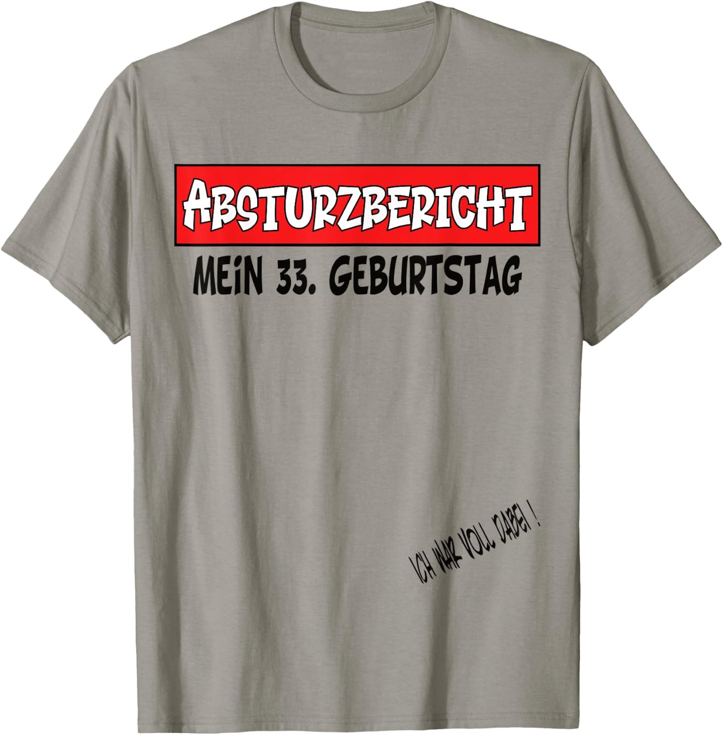 33. Geburtstag Gästebuch Mann Frau T-Shirt - T-Shirt | Sand