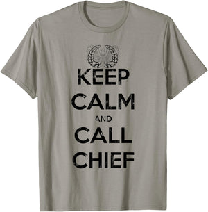KEEP CALM and CALL CHIEF Warrant Officer Corps Eagle Rising T-Shirt - T-Shirt | Sand