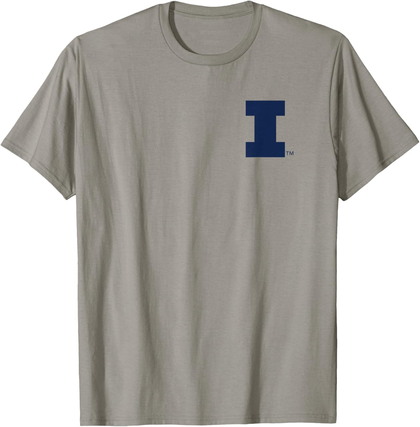 Illinois Fighting Illini Left Chest Icon Officially Licensed T-Shirt - T-Shirt | Sand
