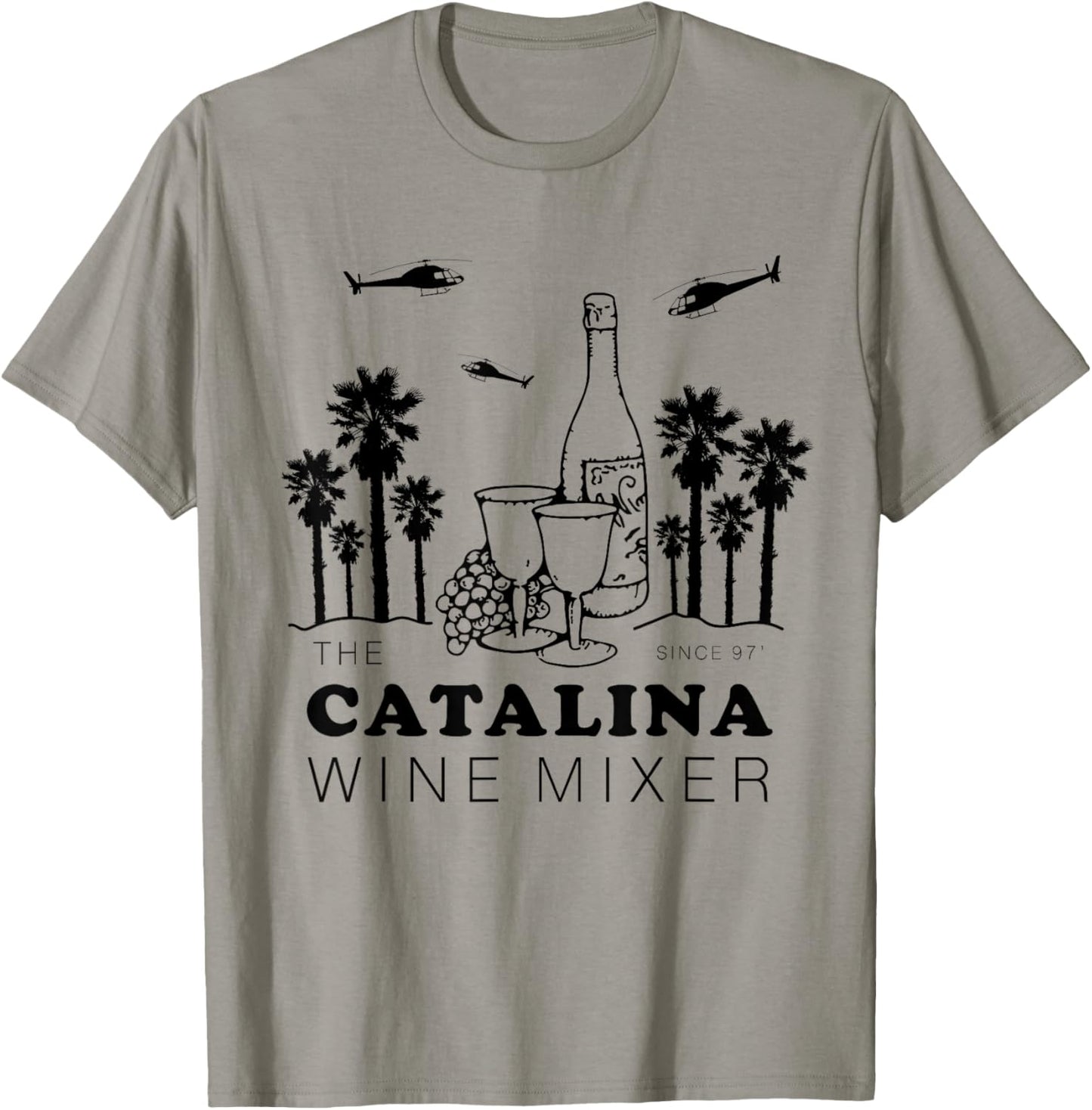 Catalina Wine Mixer Funny Men Women Short Sleeve T-Shirt - T-Shirt | Sand