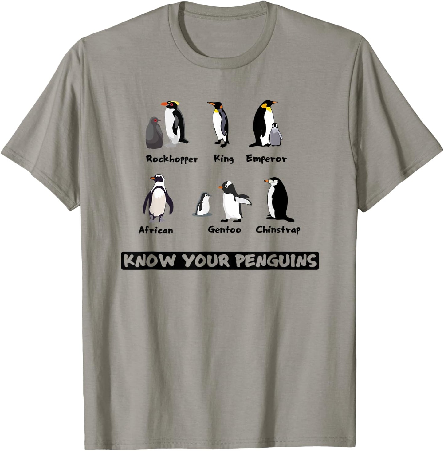 Know Your Penguins, Animals Of The World, Men's T-Shirt - T-Shirt | Sand