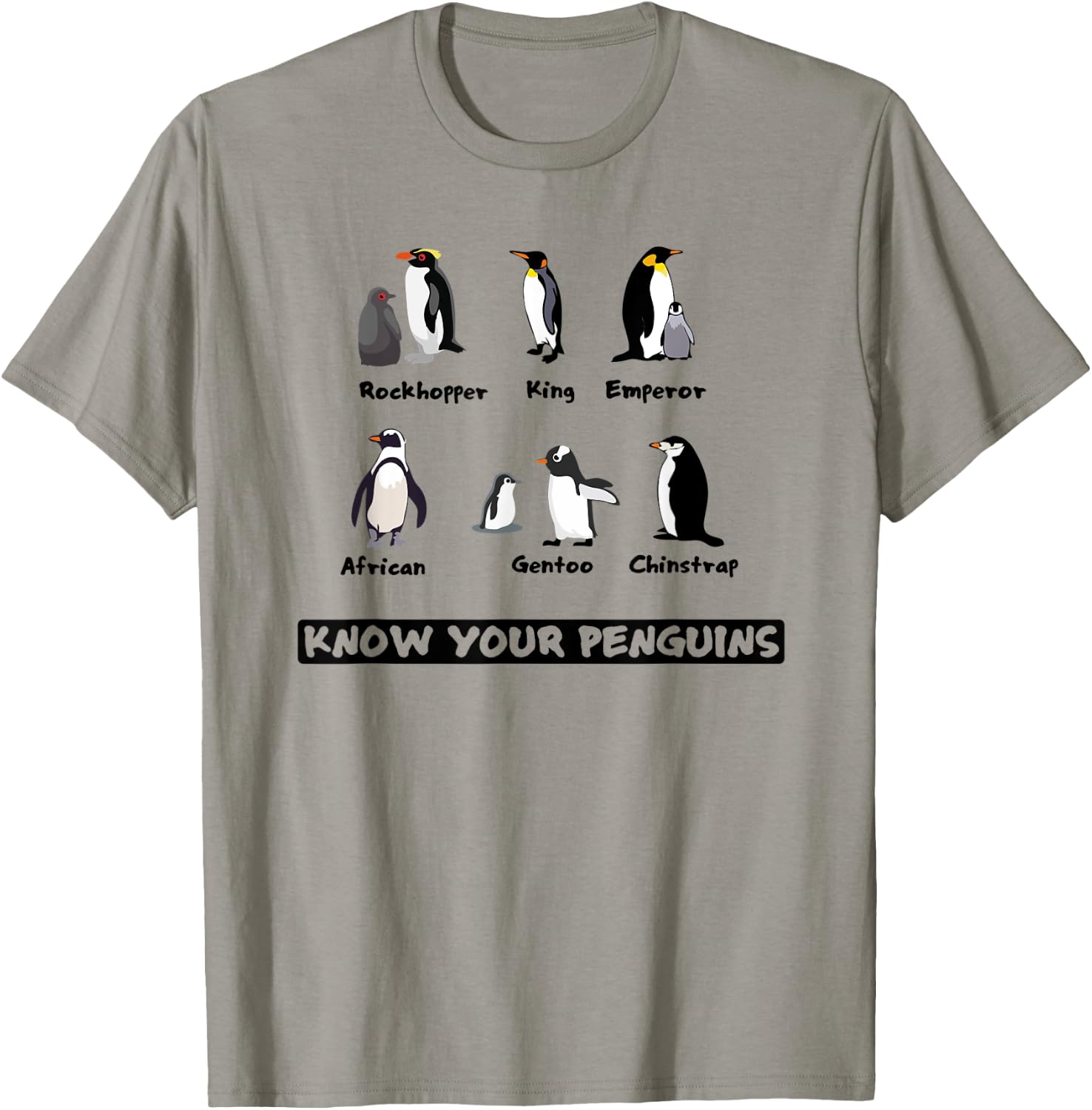 Know Your Penguins, Animals Of The World, Men's T-Shirt - T-Shirt | Sand