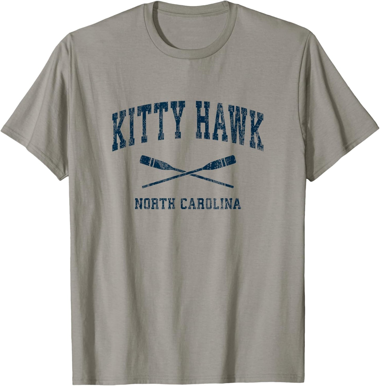 Kitty Hawk North Carolina Vintage Nautical Paddles Sports Oa T-Shirt - T-Shirt | Sand