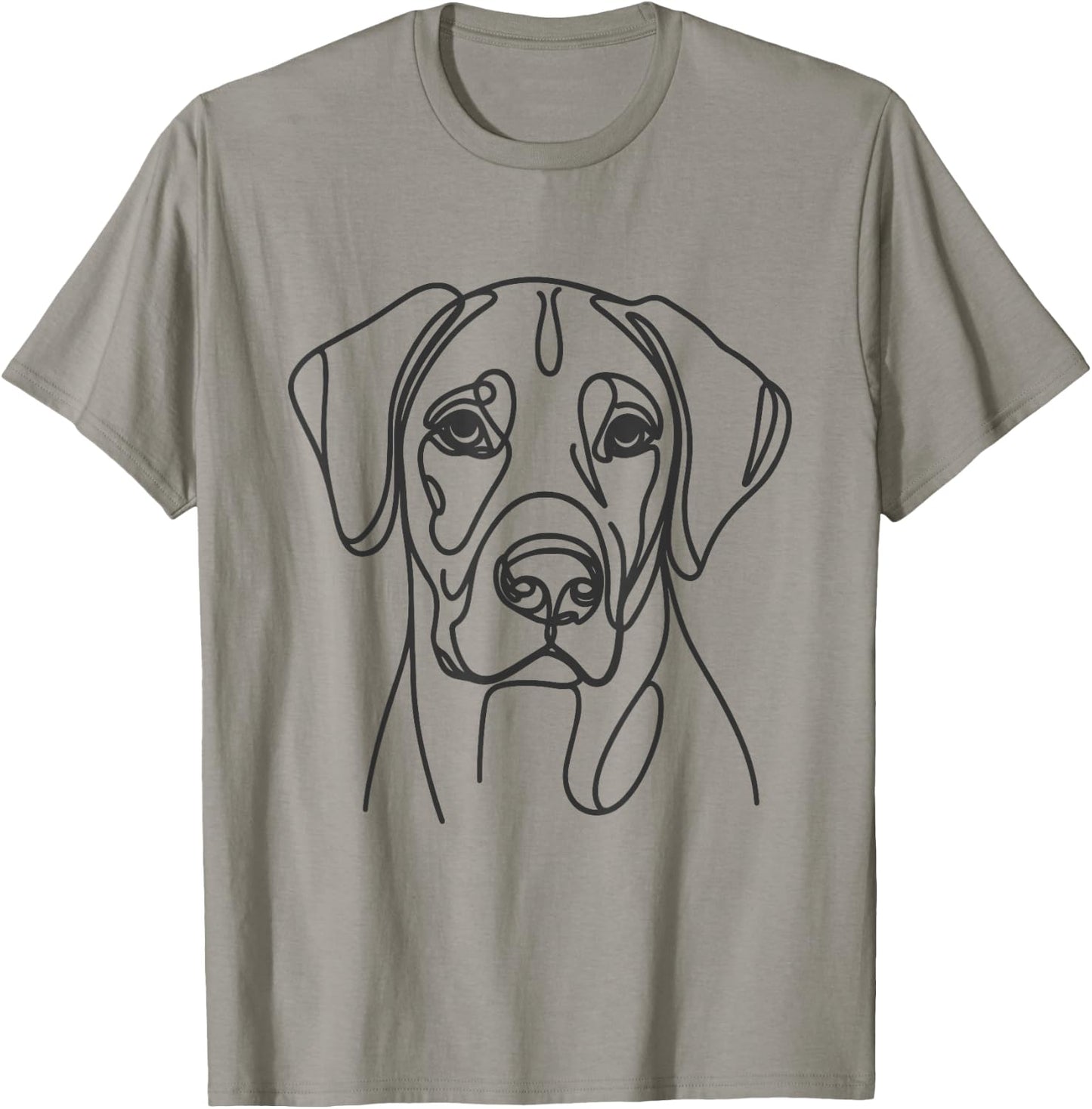Line Art Dad Mom Dog Rhodesian Rigdeback T-Shirt - T-Shirt | Sand