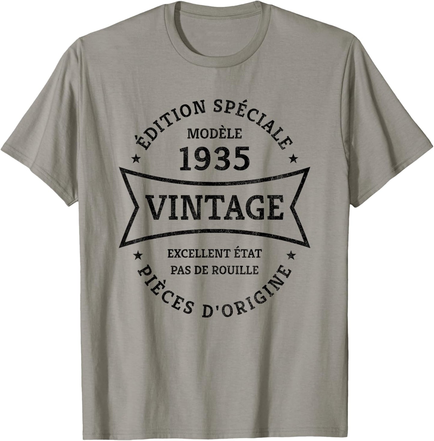 Vintage 90th Birthday Born in 1935 Vintage 90 Years Gift , white, S T-Shirt - T-Shirt | Sand