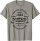 Vintage 90th Birthday Born in 1935 Vintage 90 Years Gift , white, S T-Shirt - T-Shirt | Sand