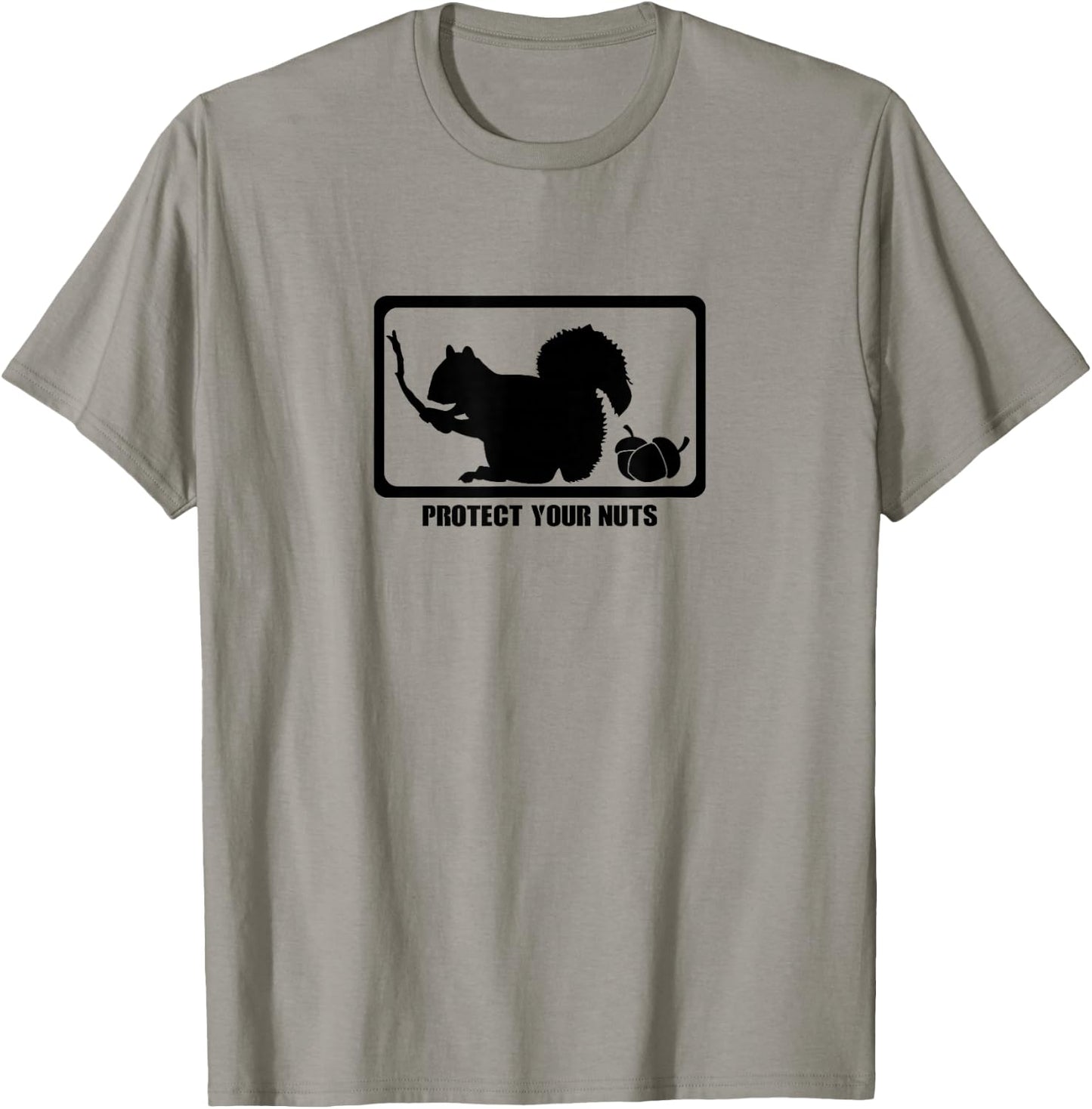 Funny Squirrel Protect Your Nuts forest rodent T-Shirt - T-Shirt | Sand