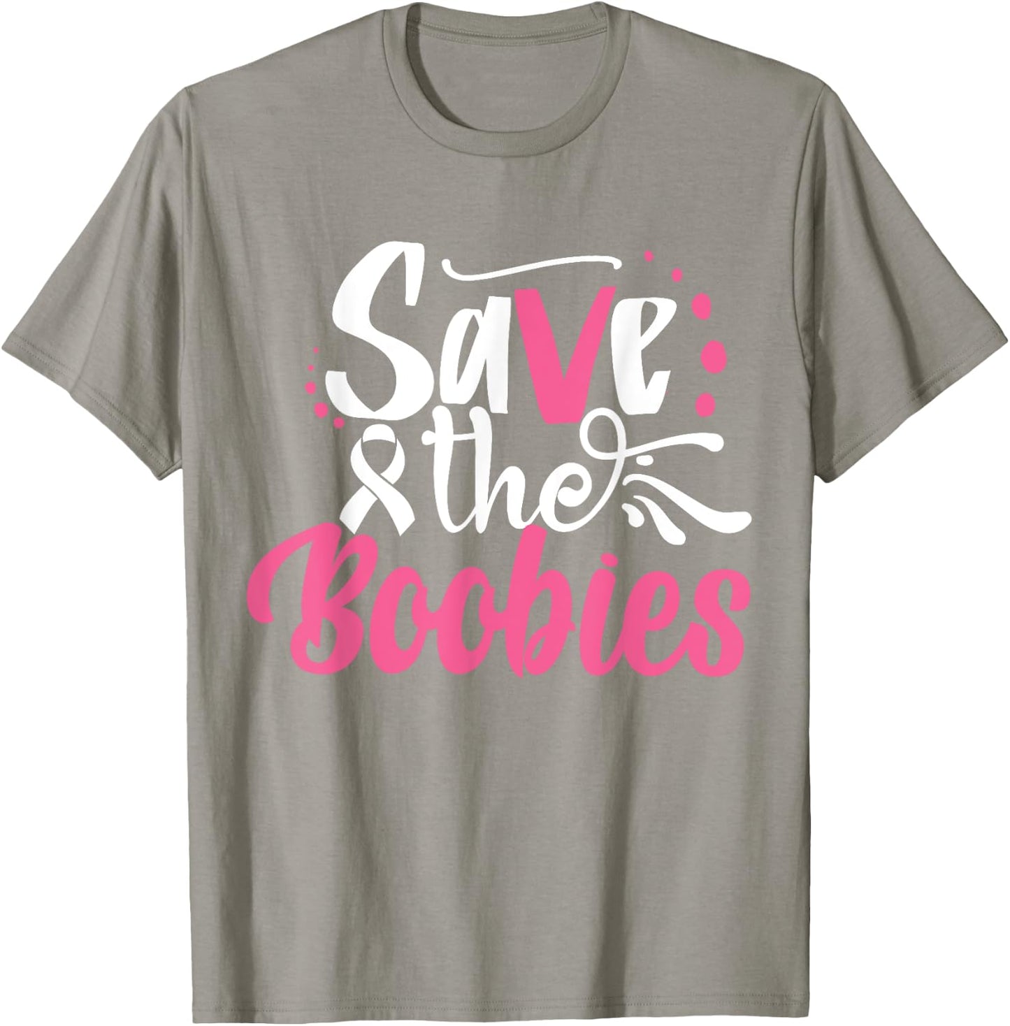 Save The Boobies | Breast Cancer T-Shirt - T-Shirt | Sand