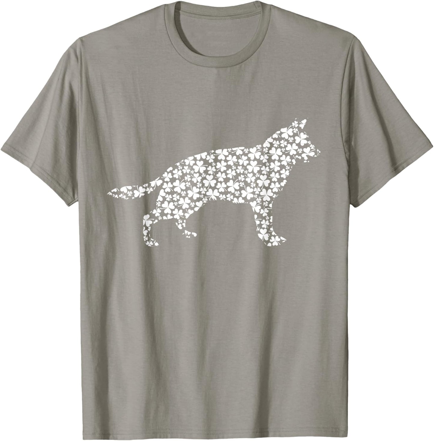 German Shepherd Dog Cute Shamrock St Patricks Day T-Shirt - T-Shirt | Sand