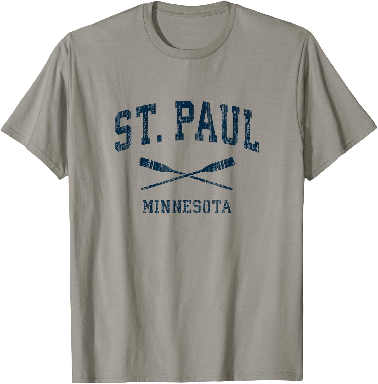 St. Paul Minnesota Vintage Nautical Paddles Sports Oars T-Shirt - T-Shirt | Sand