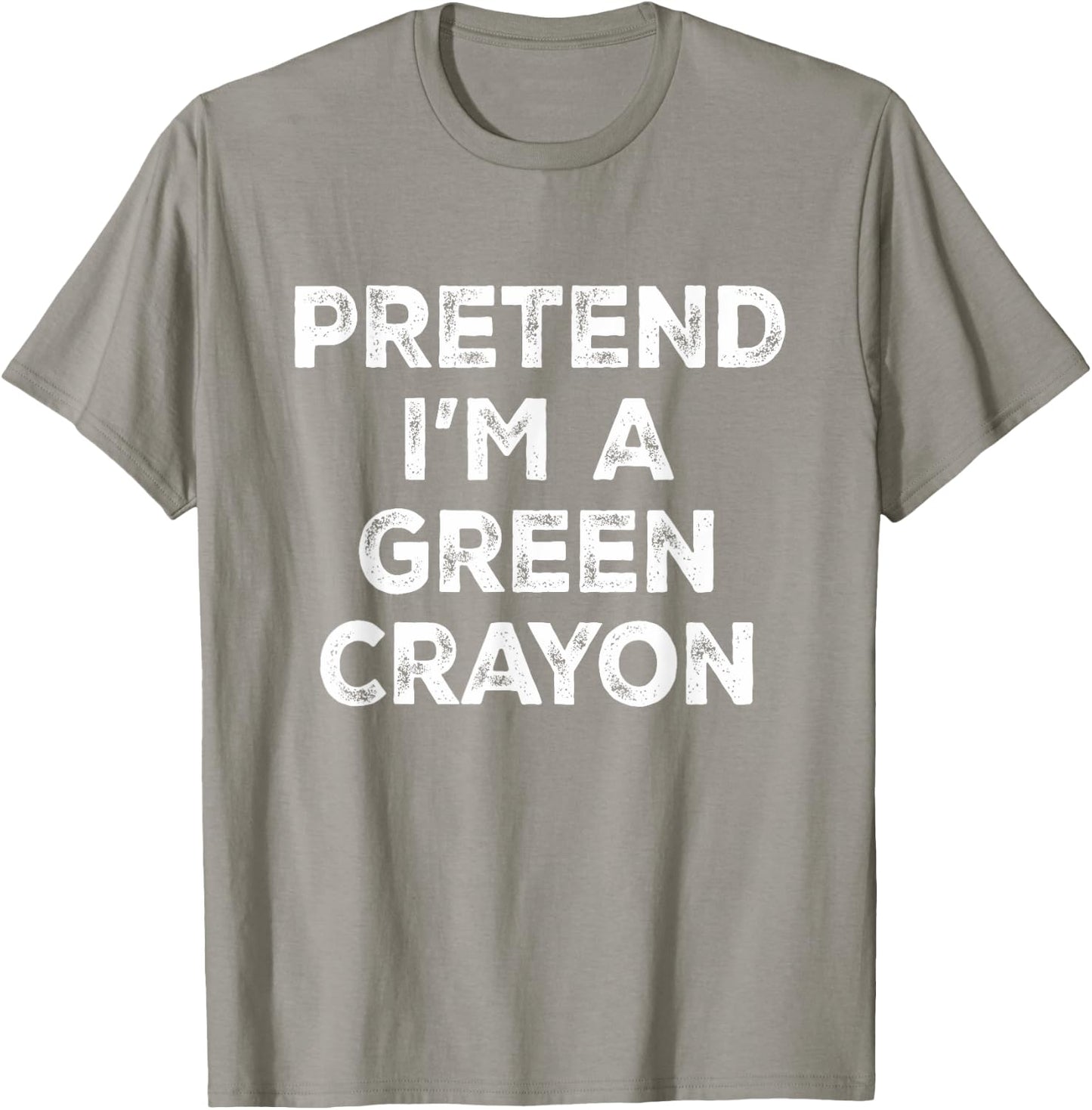 Pretend I'm A Green Crayon Lazy Halloween Costume T-Shirt - T-Shirt | Sand