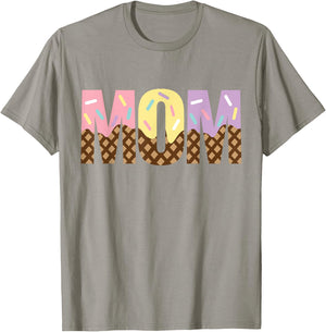 Mom Of The Sweet One Ice Cream 1st First Family Mother's Day Men Women T-Shirt - T-Shirt | Sand