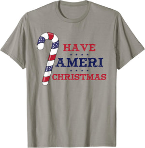 Patriotic Xmas American Have Ameri Christmas Kids Men T-Shirt - T-Shirt | Sand