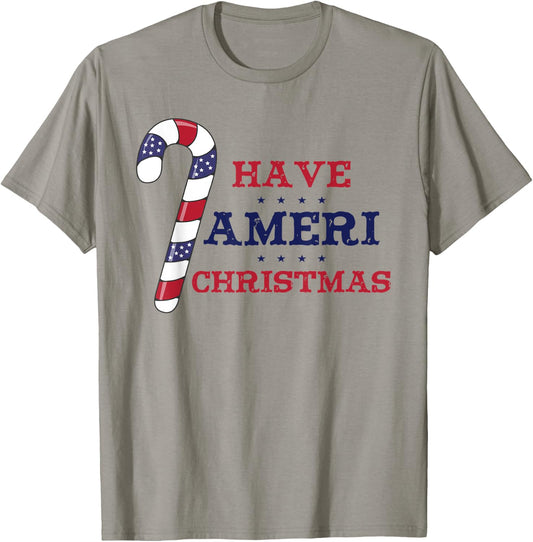 Patriotic Xmas American Have Ameri Christmas Kids Men T-Shirt - T-Shirt | Sand