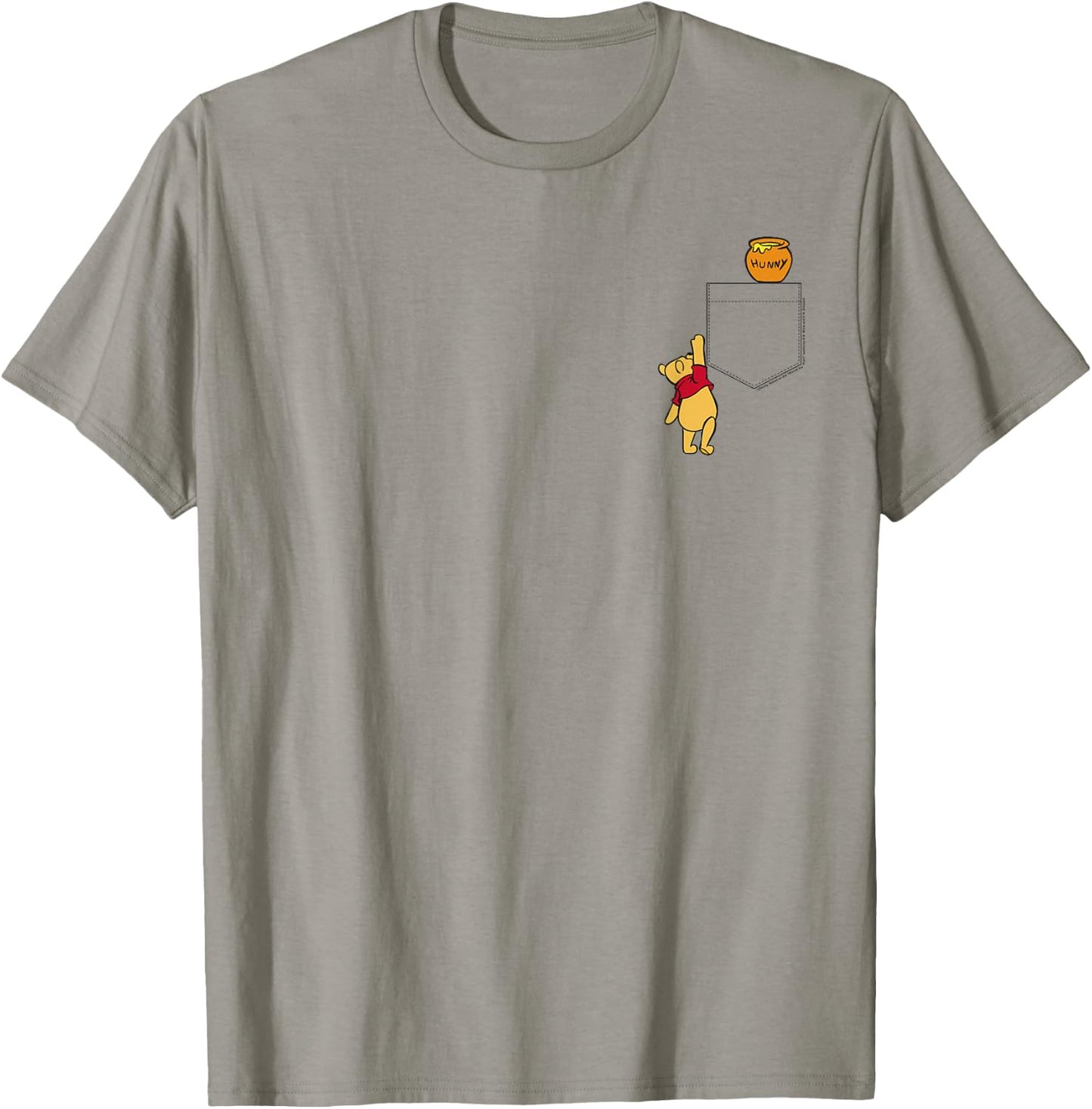Disney Winnie The Pooh Reaching For Pocket Honey V2 , White T-Shirt - T-Shirt | Sand