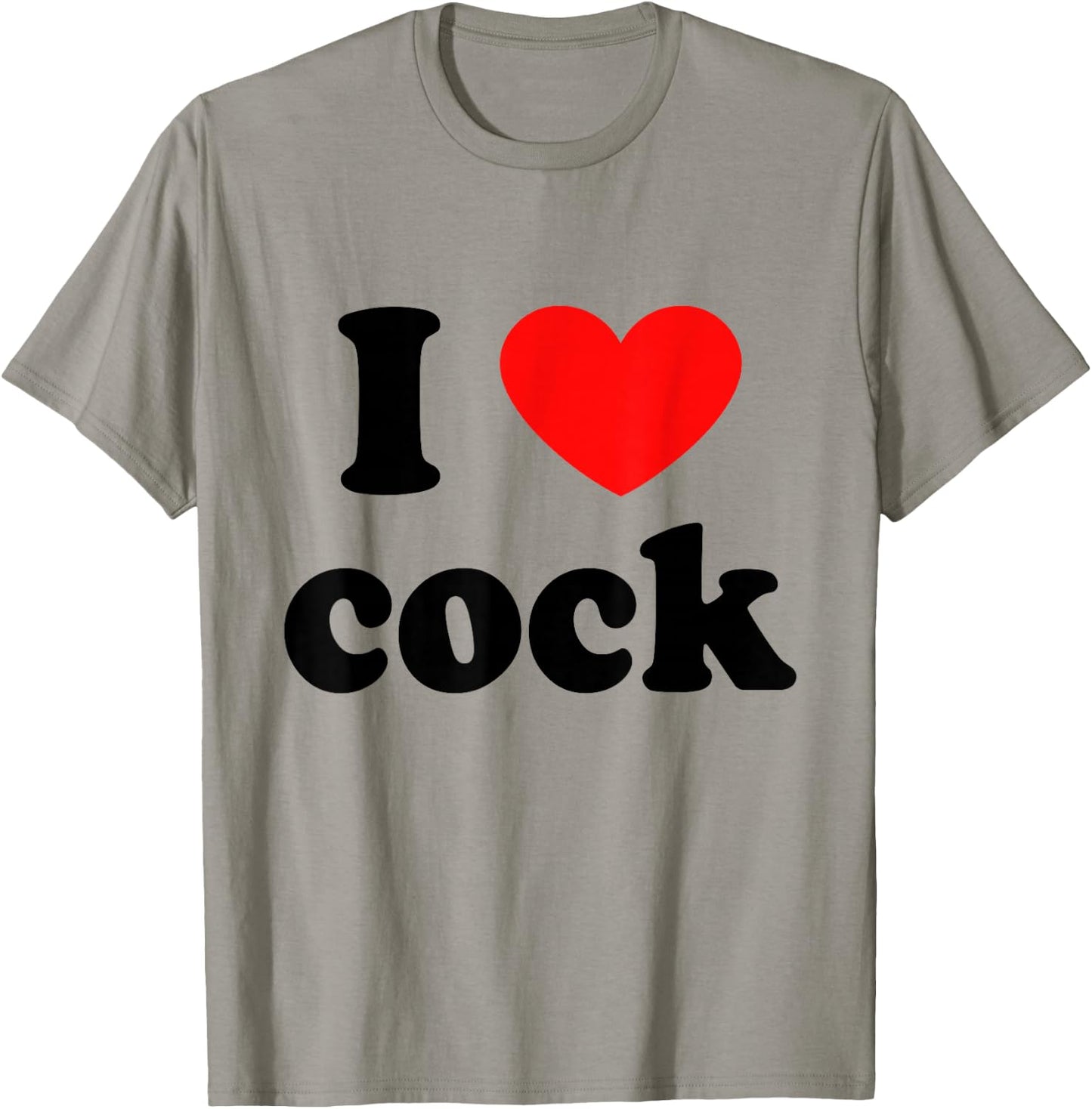 I Love Red Heart Cock T-Shirt - T-Shirt | Sand