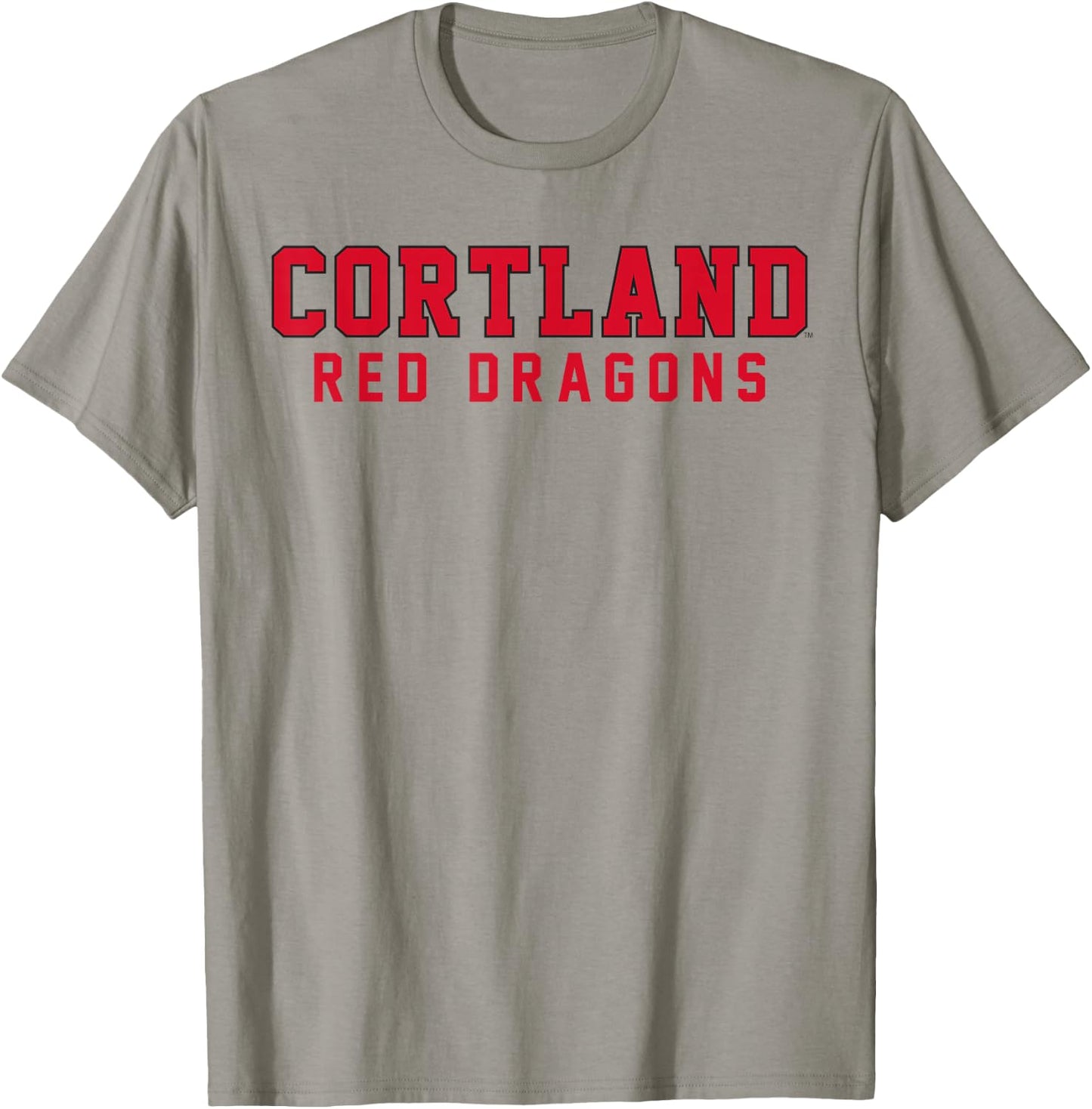 SUNY Cortland Red Dragons Classic Collegiate Text T-Shirt - T-Shirt | Sand