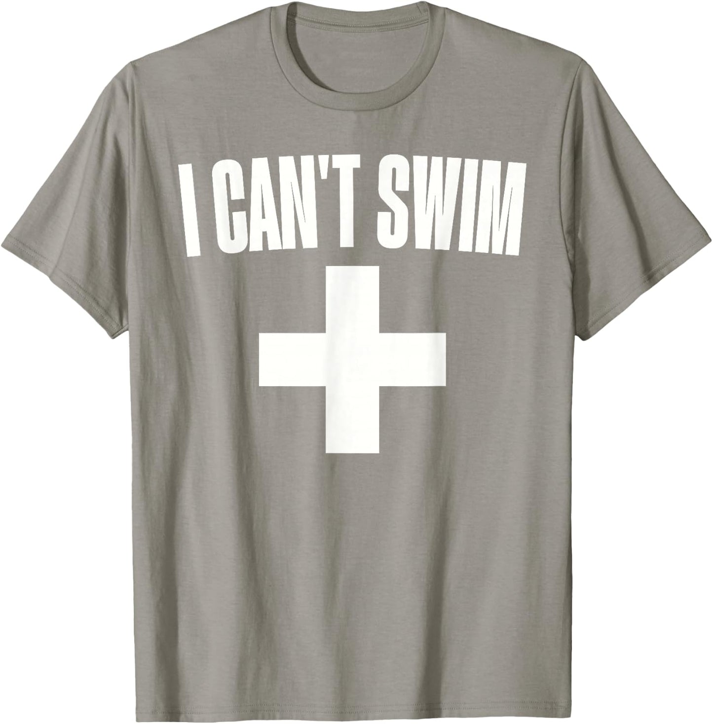 Summer Humor Funny Pool Lifeguard I Can't Swim T-Shirt - T-Shirt | Sand