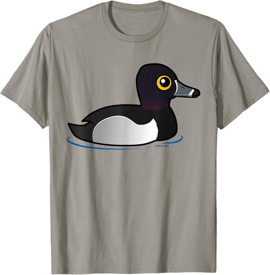 Cute Cartoon Ring-necked Duck Birdorable Waterfowl Bird T-Shirt - T-Shirt | Sand
