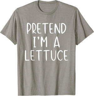 Pretend I'm A Lettuce Costume Halloween Simple Adult Kid T-Shirt - T-Shirt | Sand