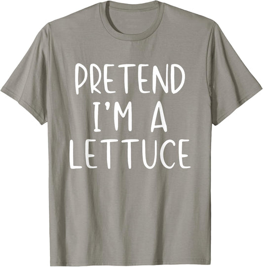 Pretend I'm A Lettuce Costume Halloween Simple Adult Kid T-Shirt - T-Shirt | Sand
