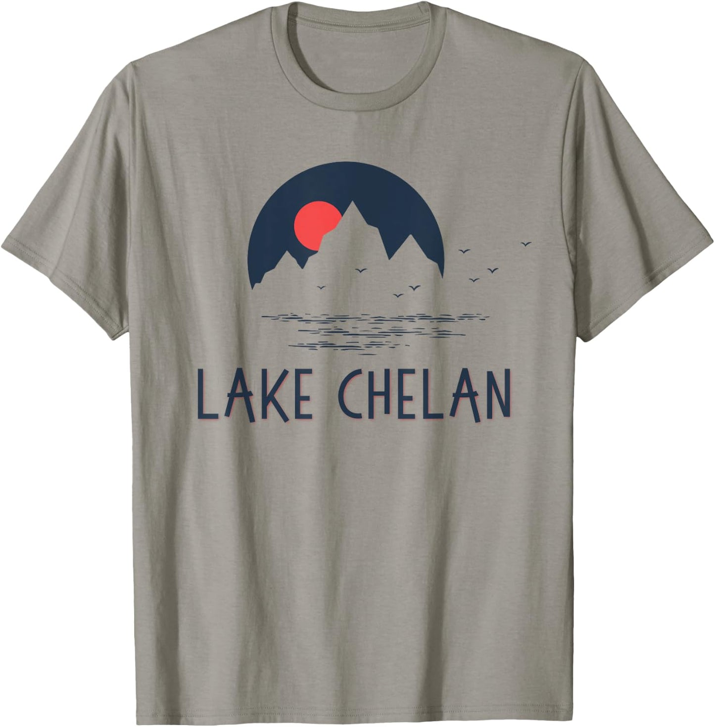 Lake Chelan Washington Outdoor Family Adventure Vacation T-Shirt - T-Shirt | Sand