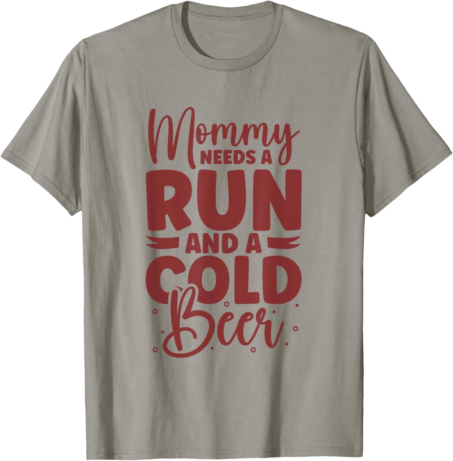 Running and beer - Mom T-Shirt - T-Shirt | Sand