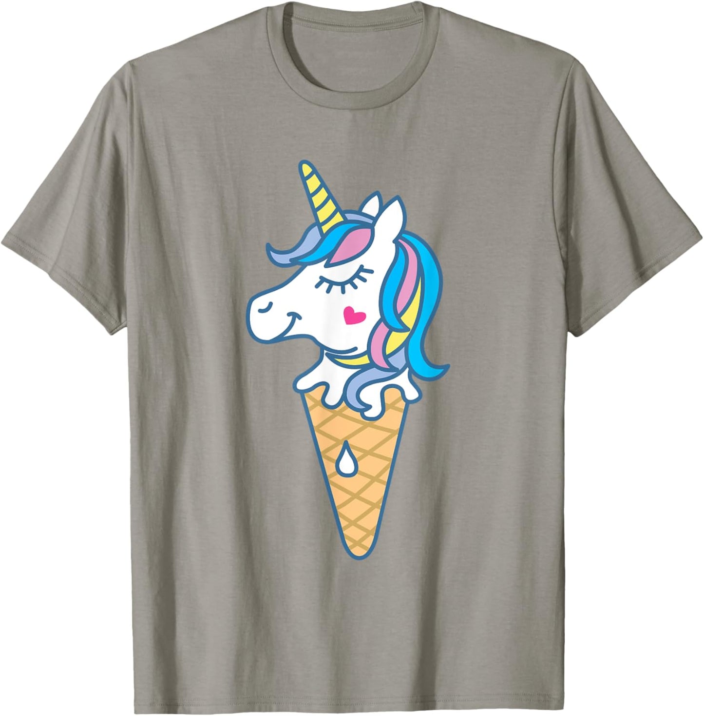 Ice Cream Unicone Art Unicorn Cute Graphic Men Women Kids T-Shirt - T-Shirt | Sand
