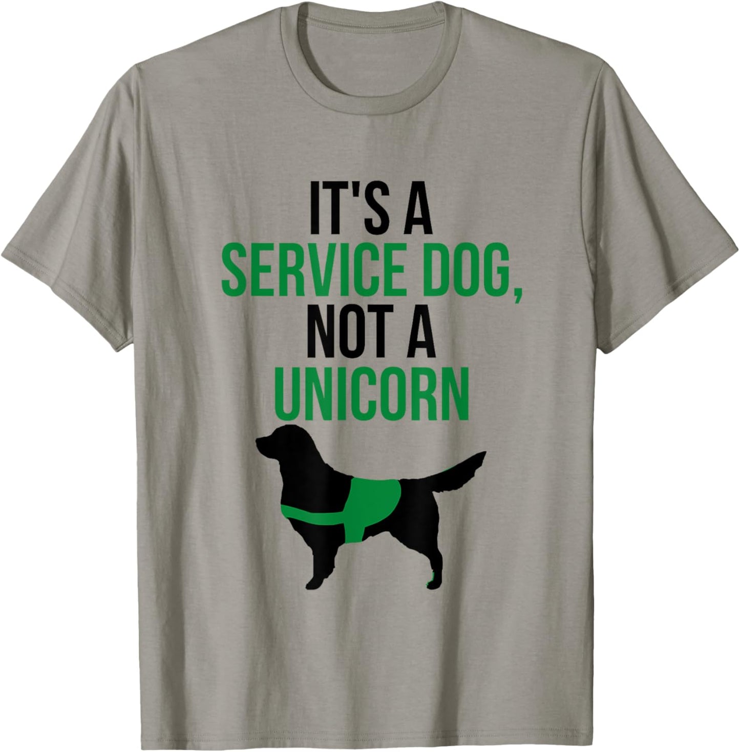 It's a Service Dog Not a Unicorn Funny Women Kids T-Shirt - T-Shirt | Sand
