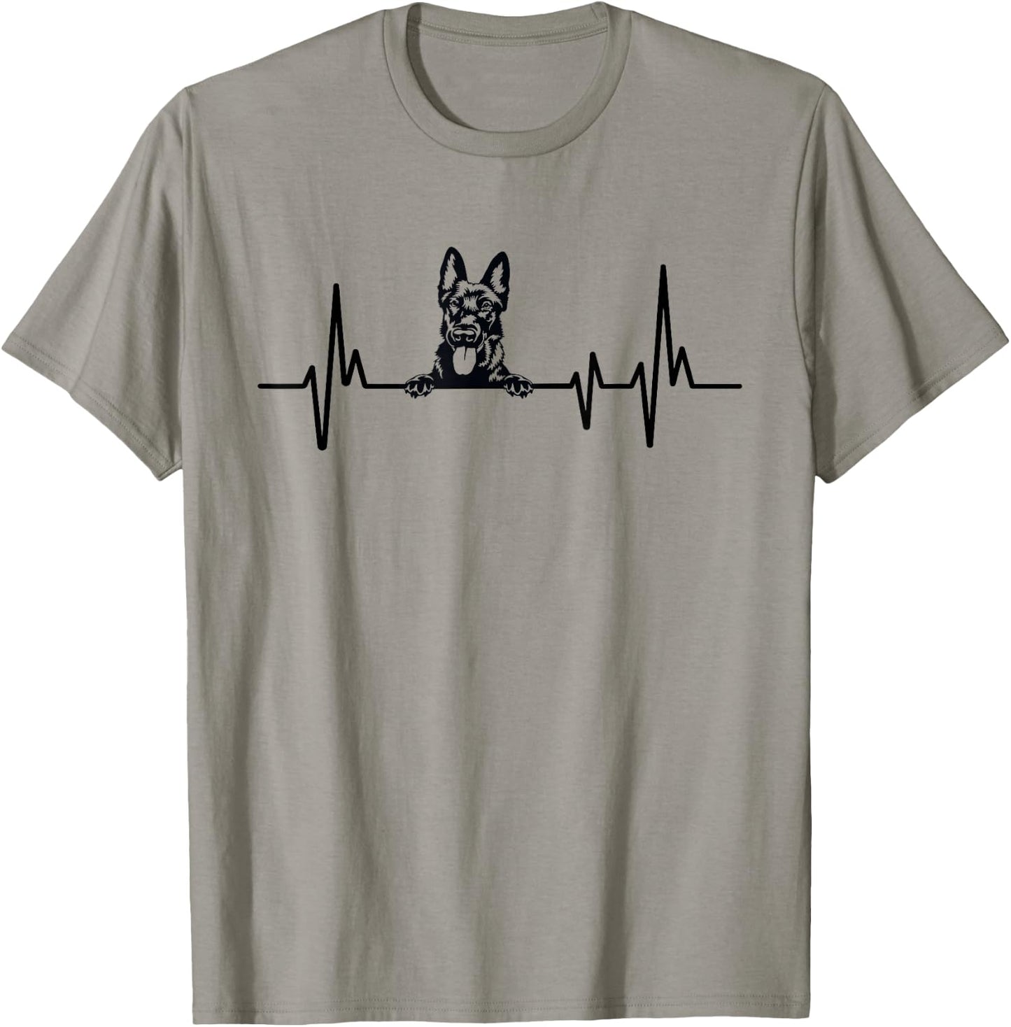 Heartbeat Dog Design Dutch Shepherd Men Women Kids T-Shirt - T-Shirt | Sand