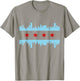 Chicago Flag Skyline Pride Illinois Vintage T-Shirt - T-Shirt | Sand