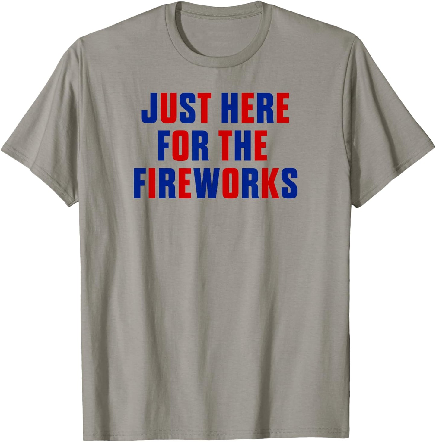 Just Here for The Fireworks 4th of July Couple Men Women T-Shirt - T-Shirt | Sand