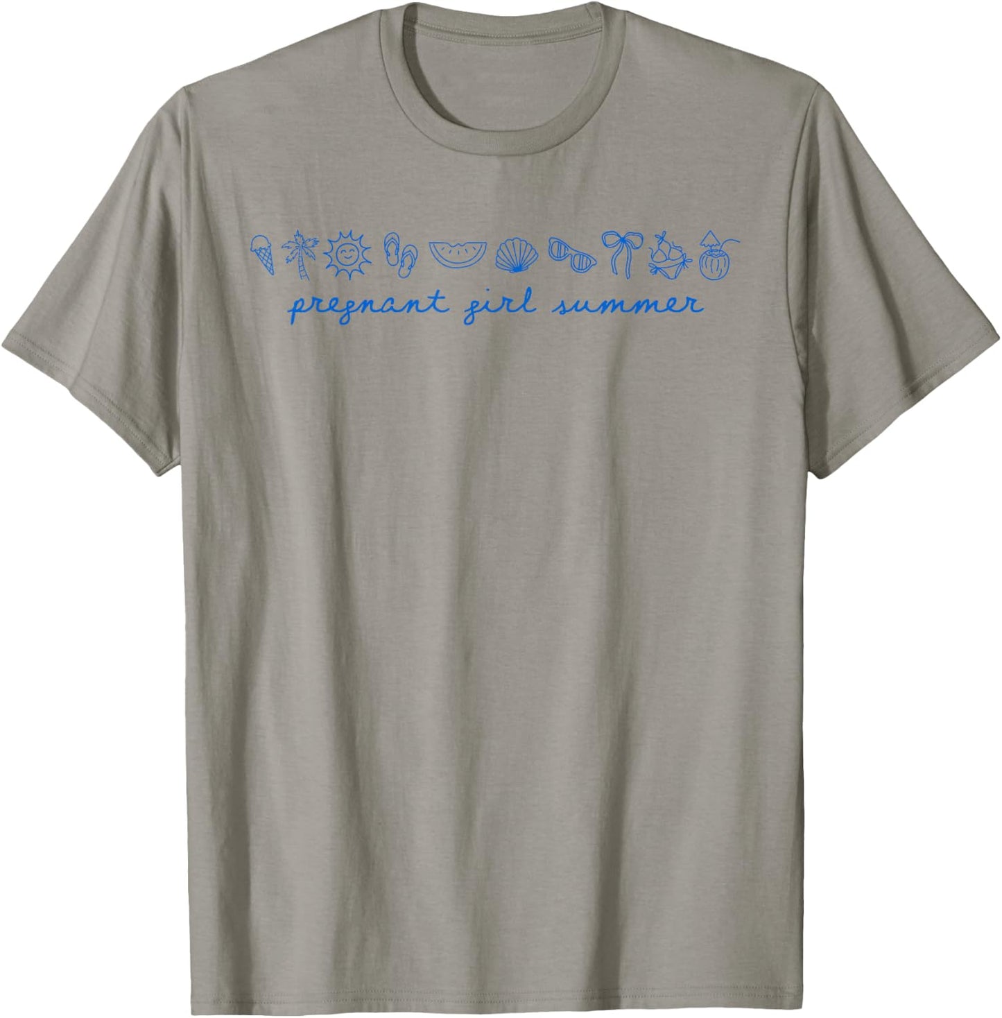 Pregnant Girl Summer Funny Baby Announcement Mom T-Shirt - T-Shirt | Sand