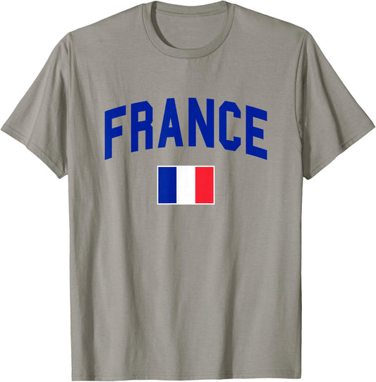 France - Flag of France - Throwback Design - Classic T-Shirt - T-Shirt | Sand