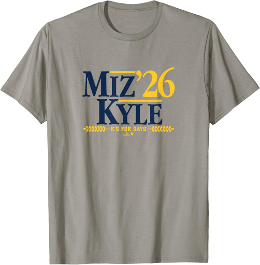 Misiorowski & Harrison - Miz-Kyle '26 - Milwaukee Baseball T-Shirt - T-Shirt | Sand